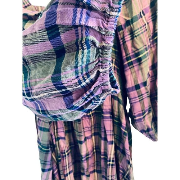 Natural life women's purple Plaid Dress New with tags Sz L - Picture 6 of 6
